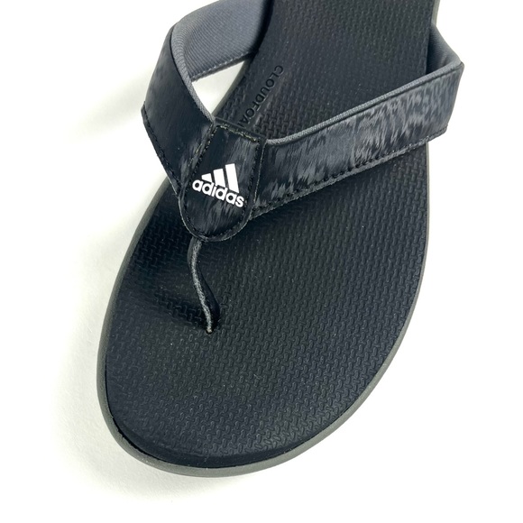 Adidas Cloudfoam One Black Flip Flops - Picture 8 of 10